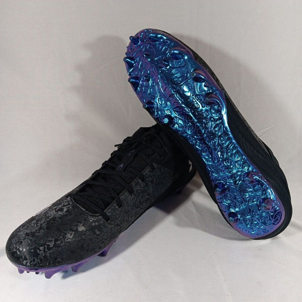 Under Armour Blur 2 MC Low Top Cleat Men’s 15 (3027978-001) Suede Black Mod Grey - Picture 6 of 8